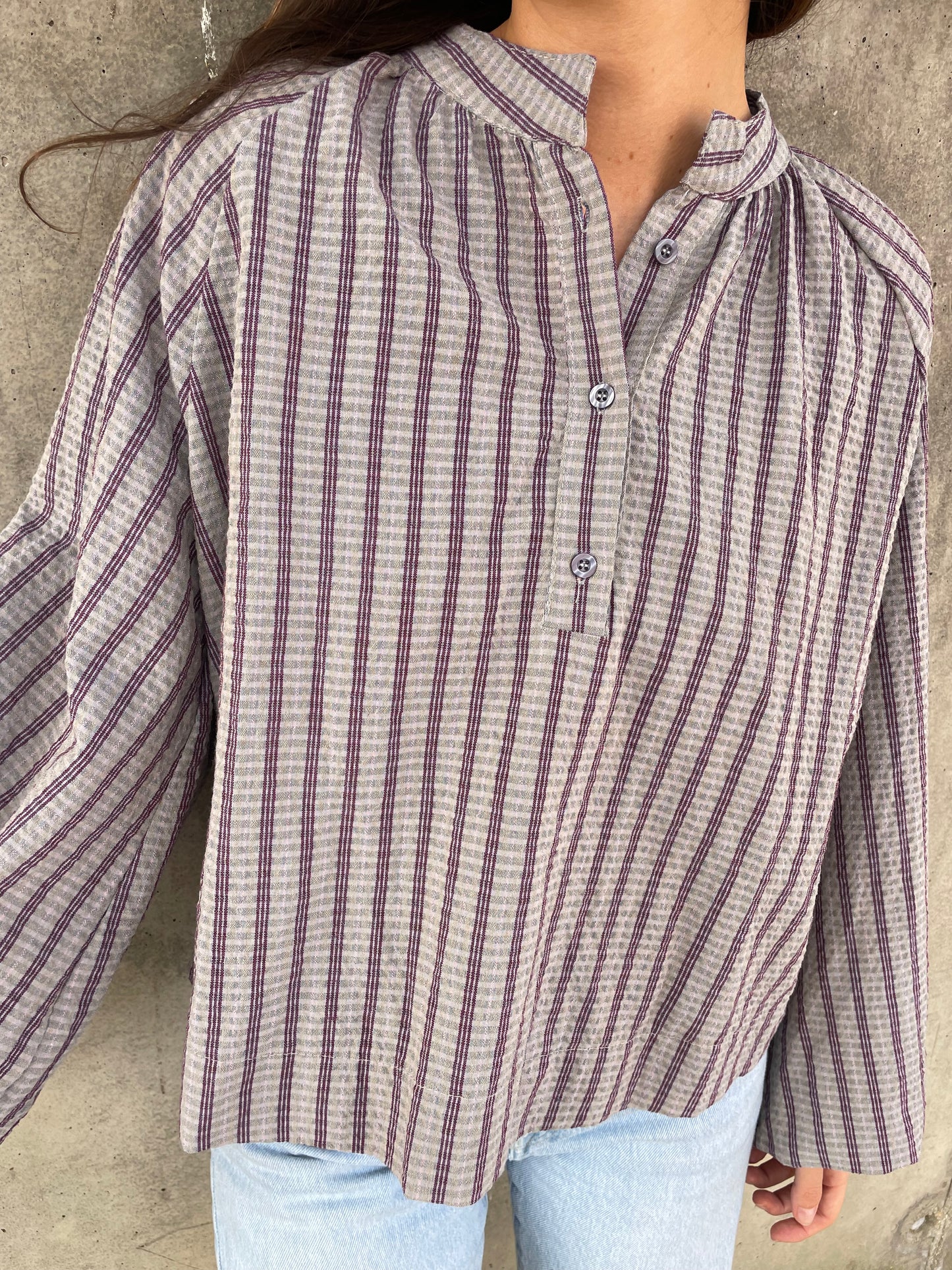 Blusa Rayas Morada