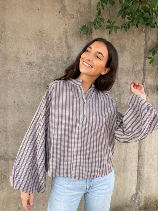Blusa Rayas Morada